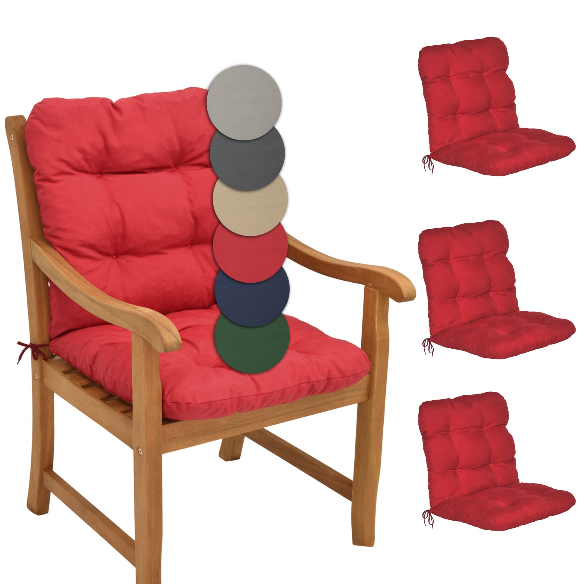Beautissu Niedriglehner Auflagen Set Flair NL 100x50x8cm