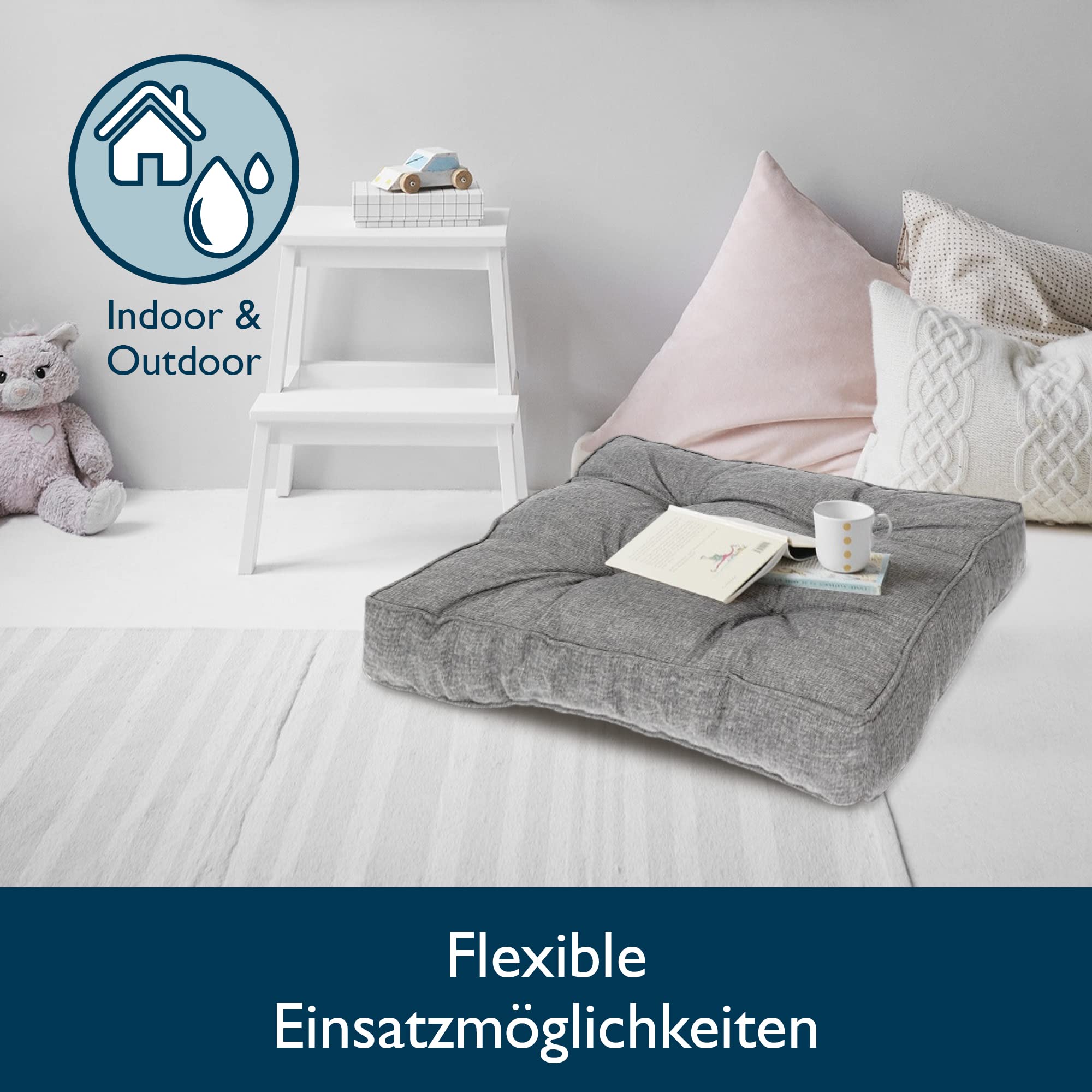 Beautissu Outdoor Loungekissen 60x60cm BeauFlair