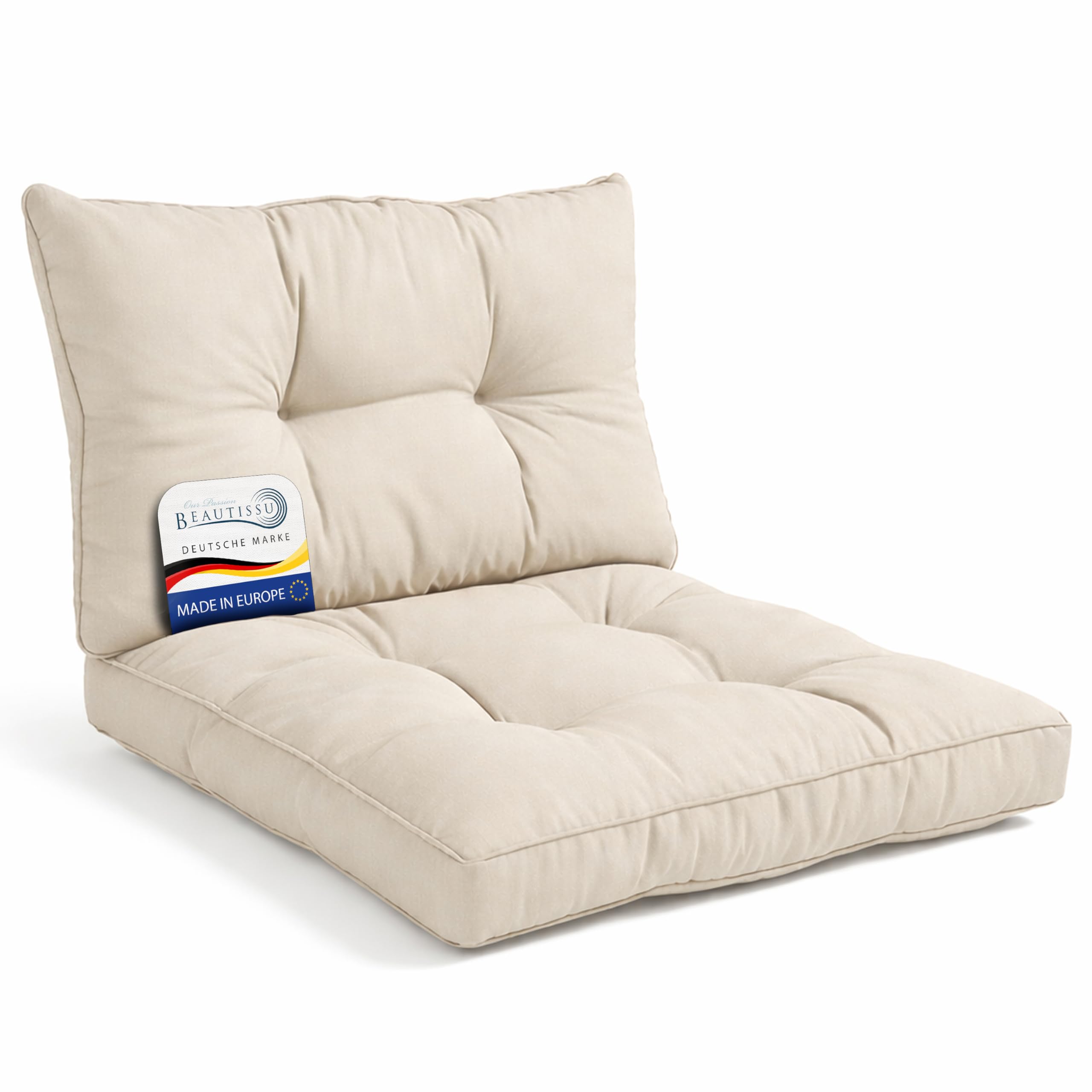 Beautissu Lounge Kissen Outdoor 50x50 cm xLuna