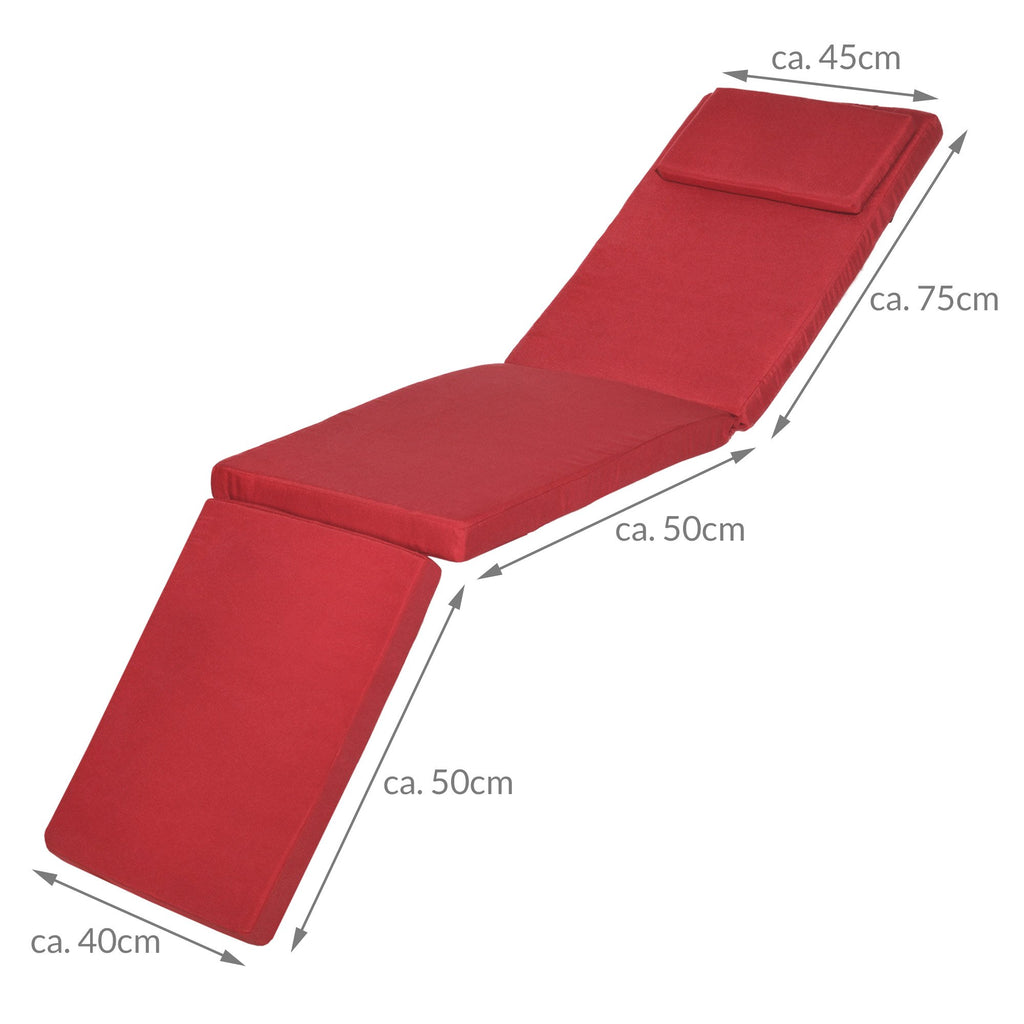 Beautissu Luxus Deckchair Auflage Sonnenliege 175x45x5cm LoftLux DC