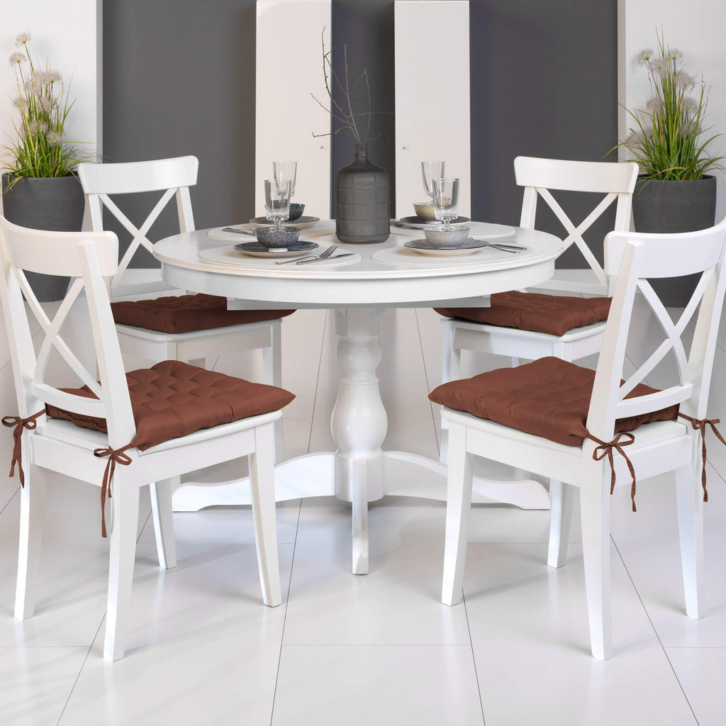 Beautissu 4er Set Stuhlkissen 40x40 cm Lea