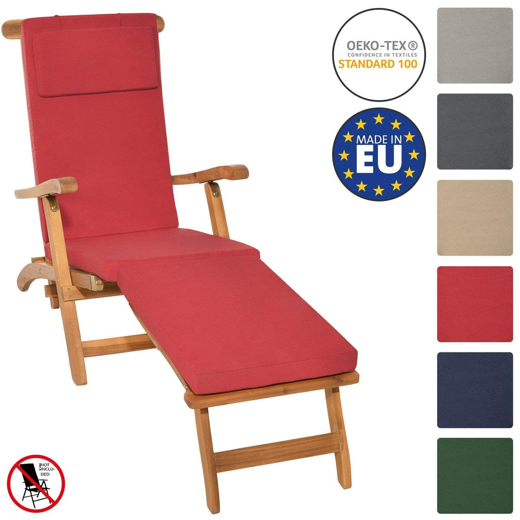 Beautissu Luxus Deckchair Auflage Sonnenliege 175x45x5cm LoftLux DC