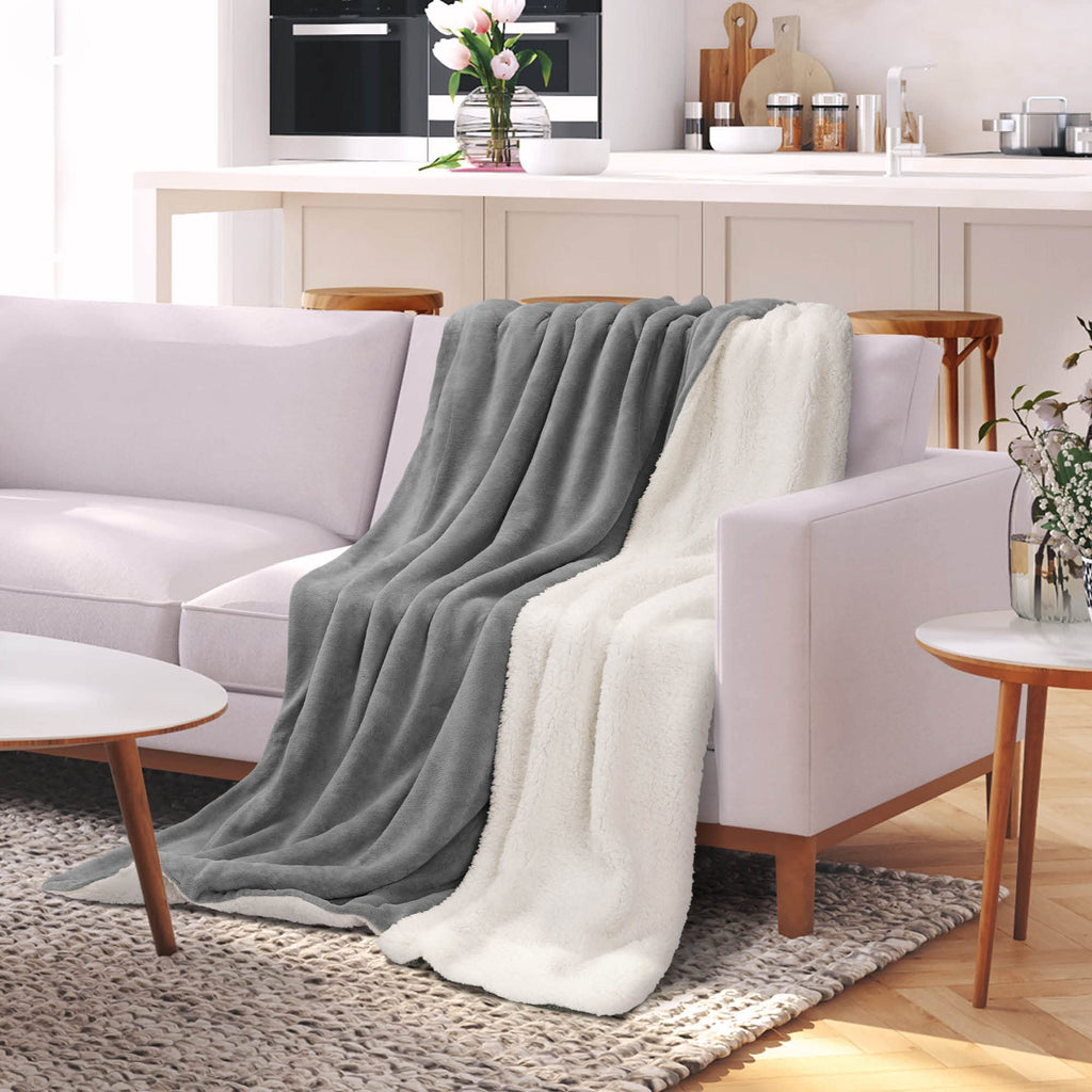 Beautissu Sherpa Decke Alina