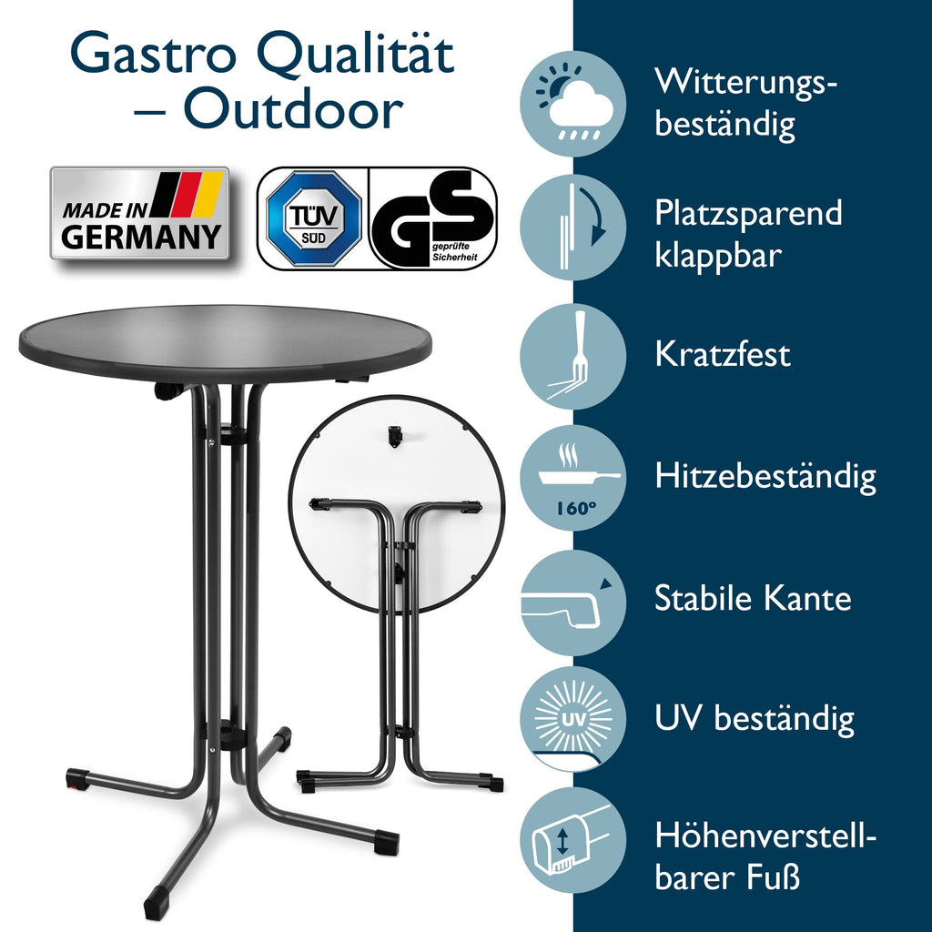 Beautissu Stehtisch Klappbar Sylt