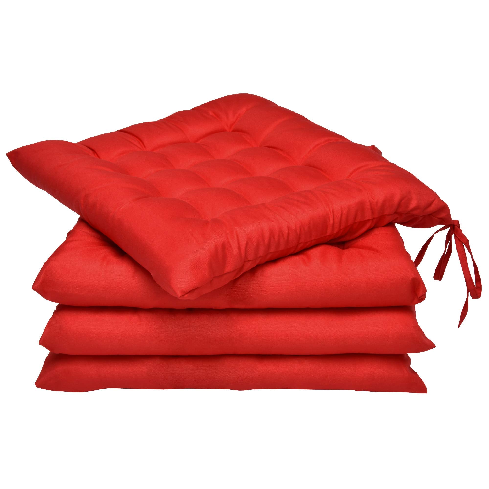 Beautissu 4er Set Stuhlkissen 40x40 cm Lea