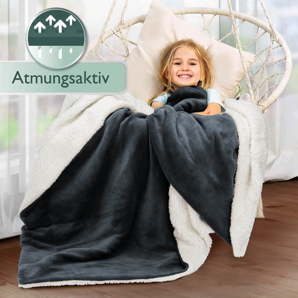 Beautissu Sherpa Decke Alina