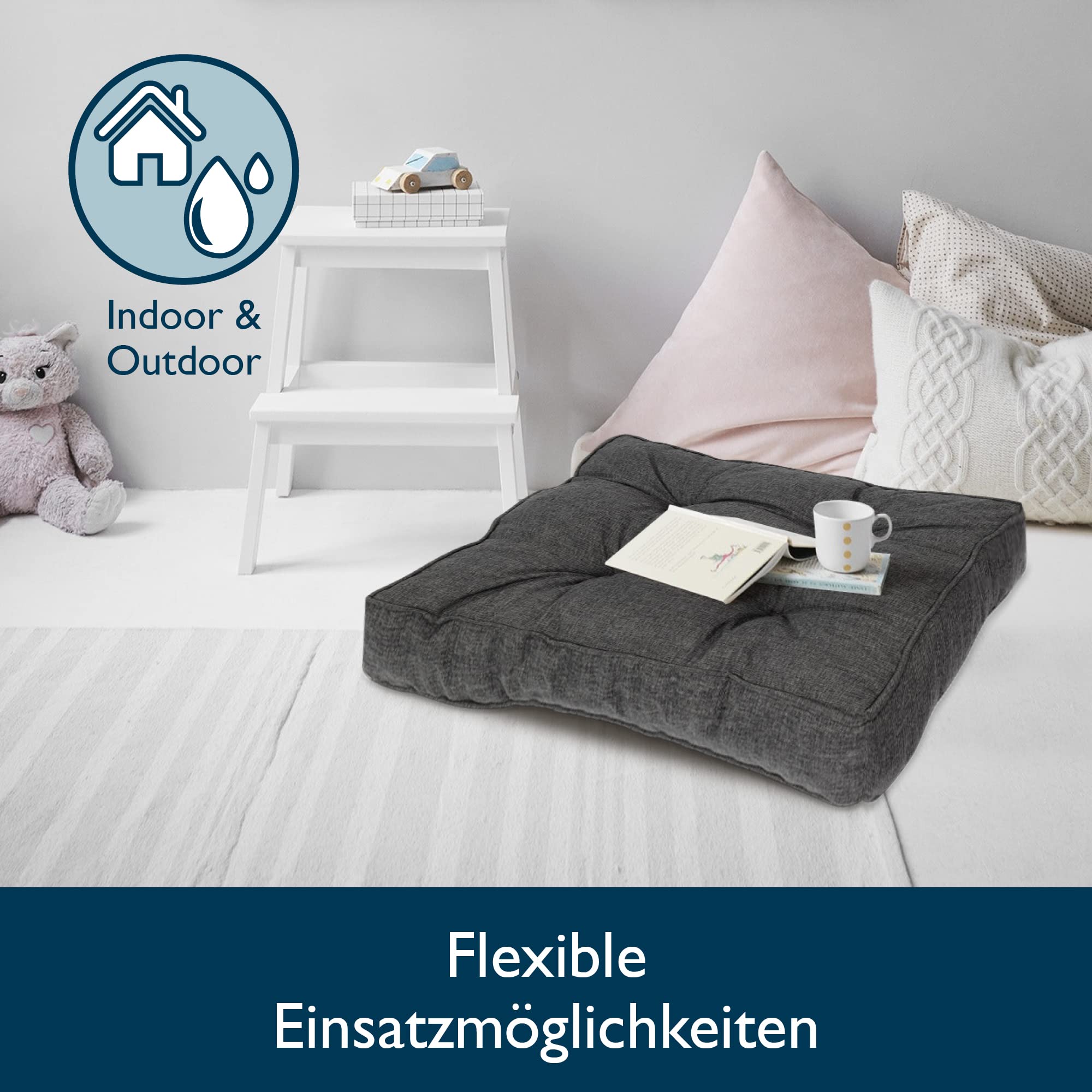 Beautissu Outdoor Loungekissen 60x60cm BeauFlair