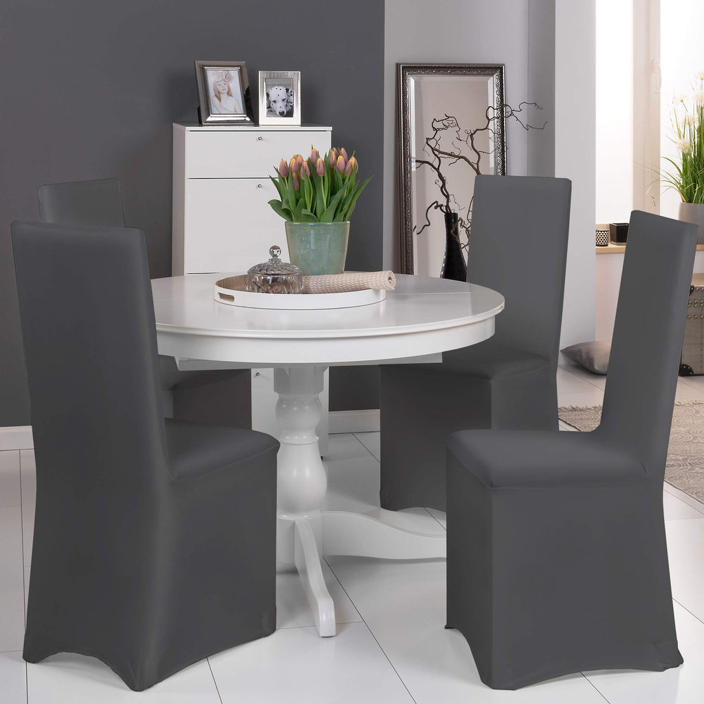 Beautissu Bankett Stuhlhussen 4er Set Leona