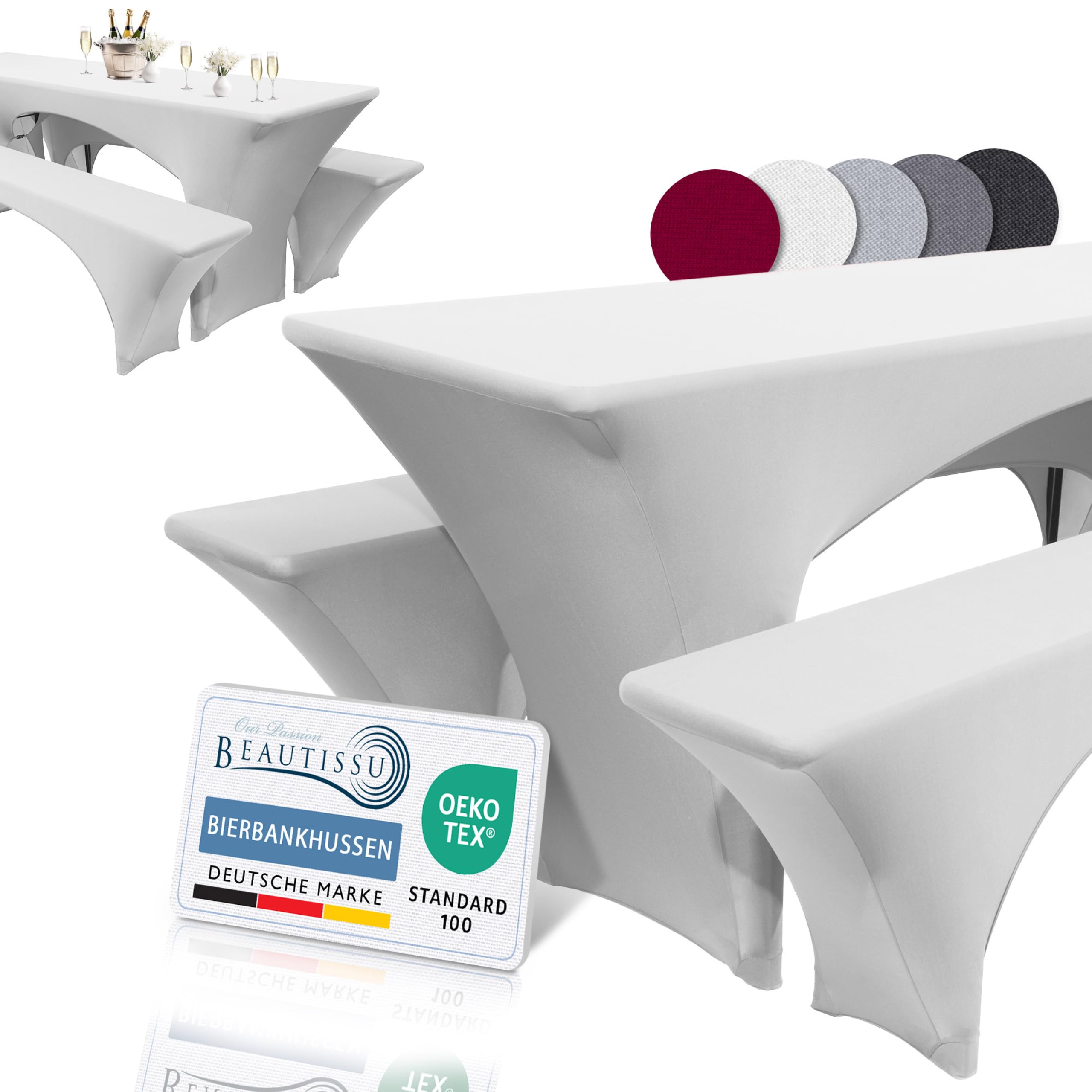 Beautissu Stretchhussen Set 3tlg. Victoria
