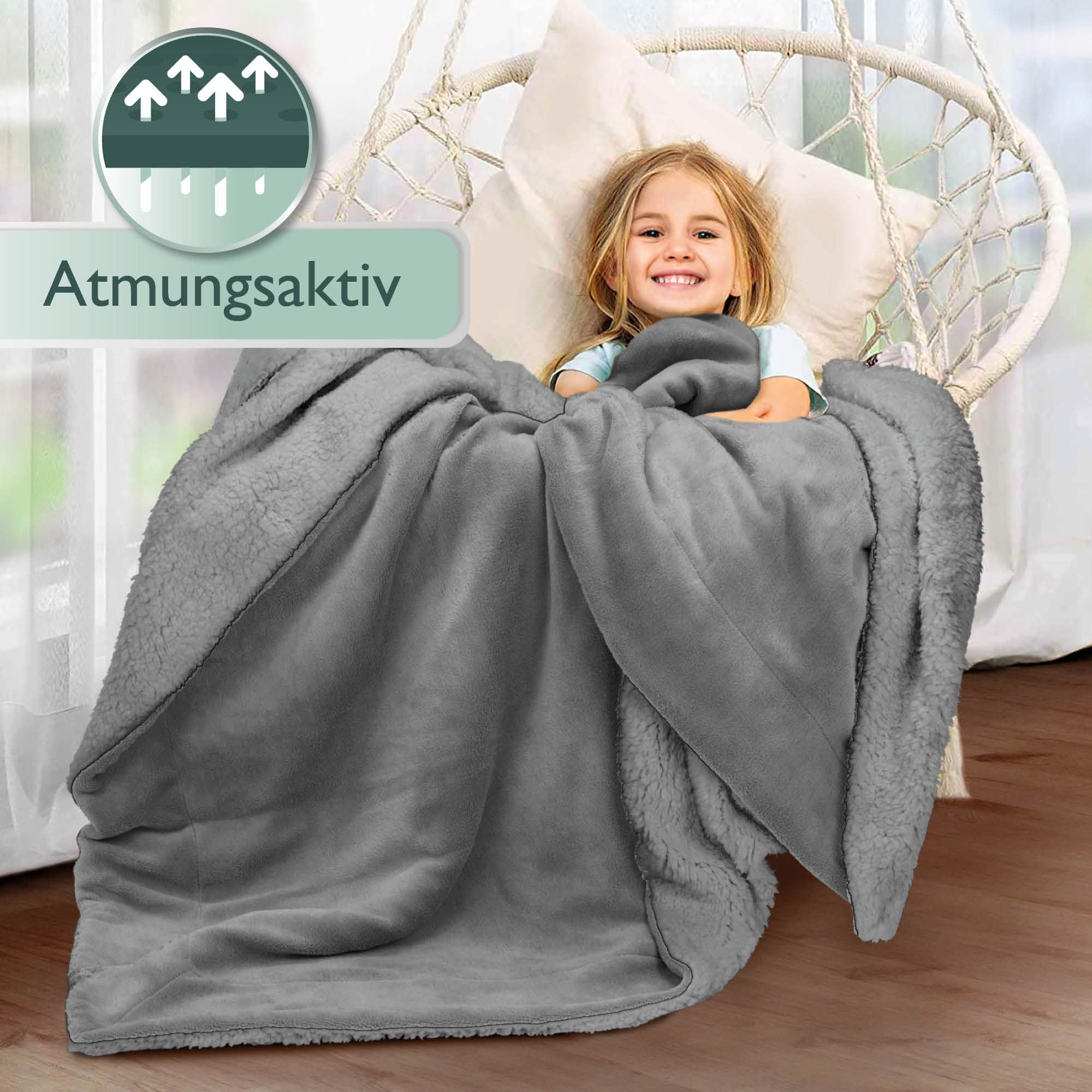 Beautissu Sherpa Decke Alina