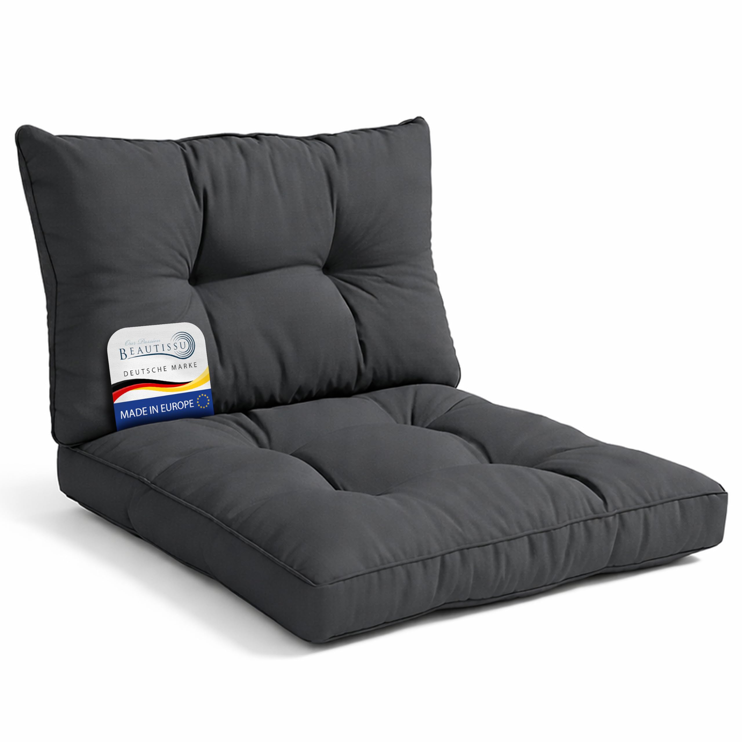 Beautissu Lounge Kissen Outdoor 50x50 cm xLuna