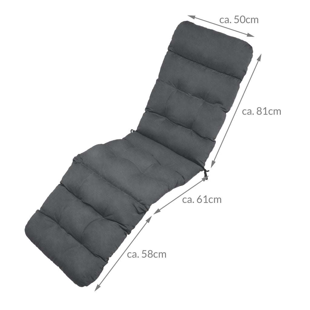 Beautissu Bequeme Liegenauflage Deckchair & Sonnenliegen 200x50cm Flair DC