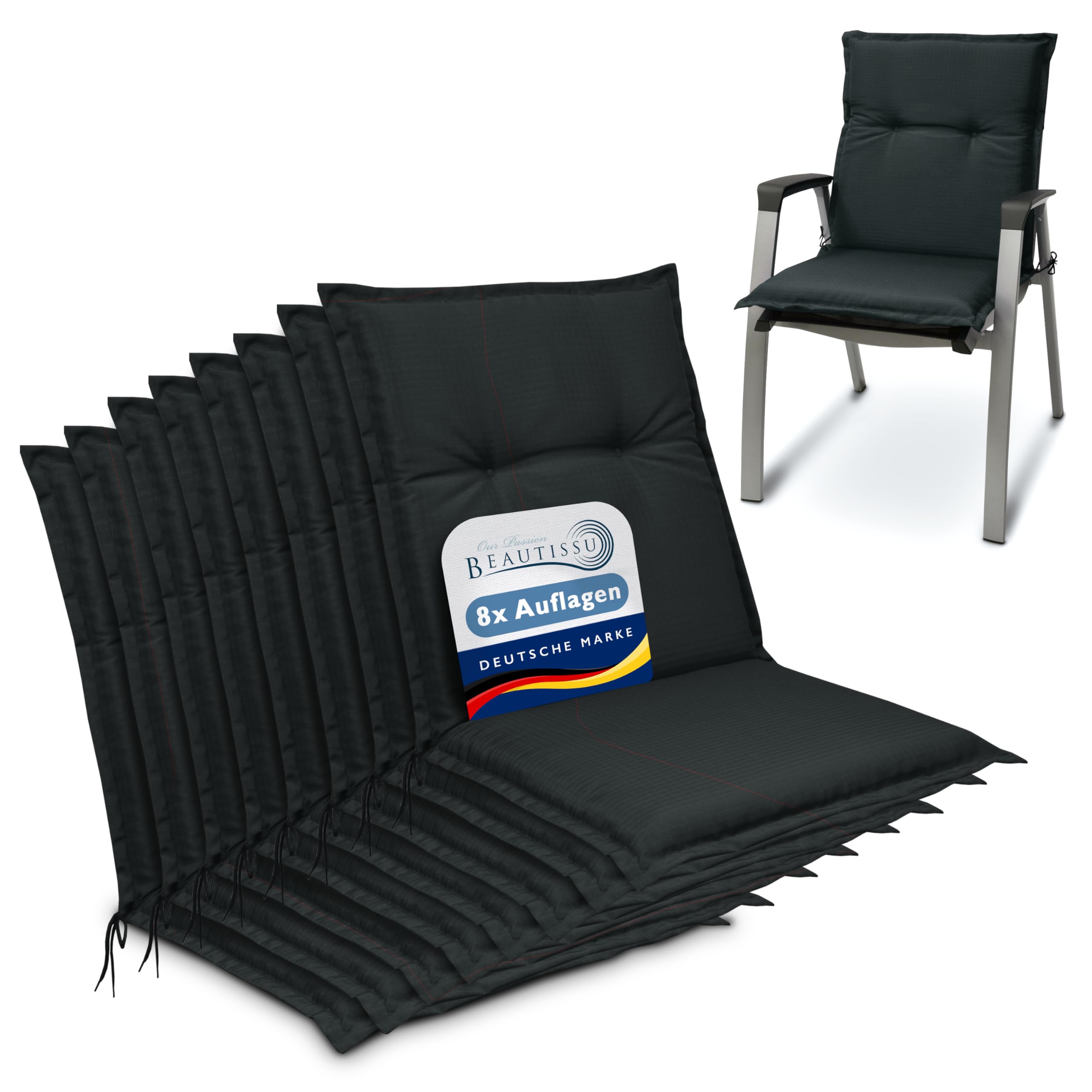Beautissu Niedriglehner Auflagen 100x50 cm Base NL