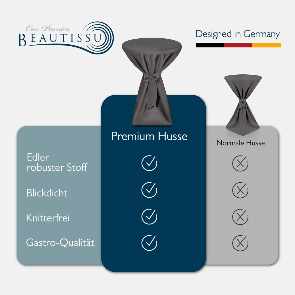 Beautissu Premium Stehtischhusse