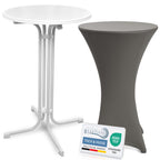 Beautissu Stehtisch mit Husse im Set – in div. Größen & Farben - Bellini & Stella