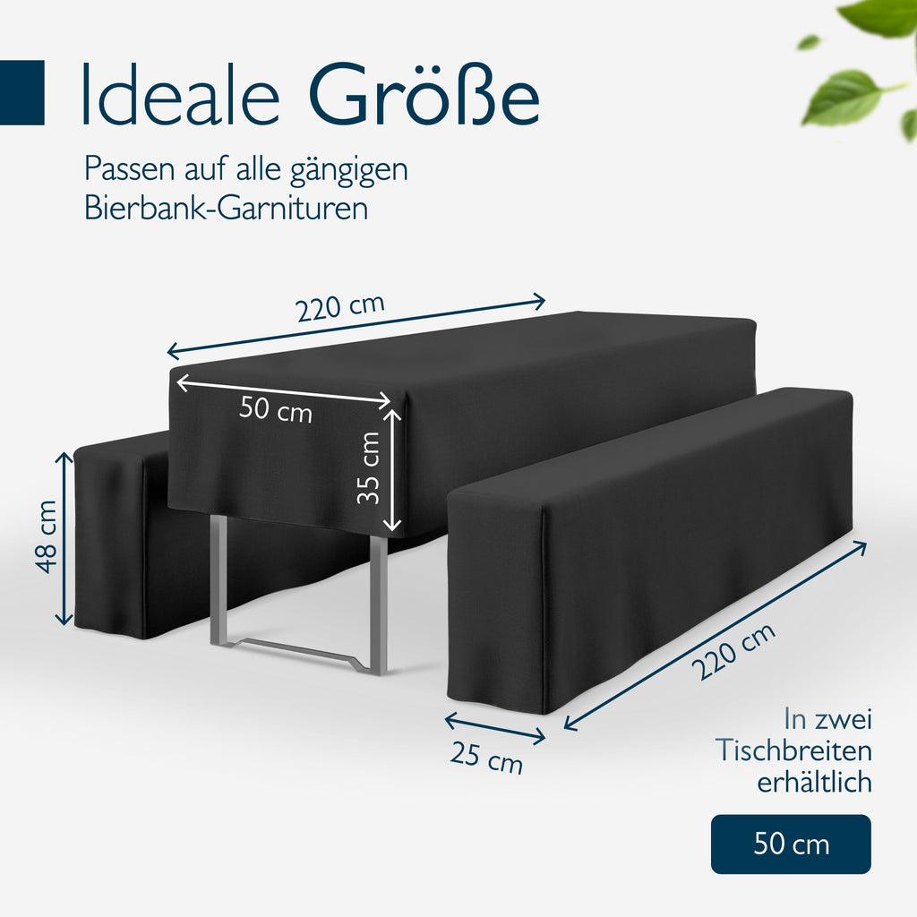 Beautissu Premium Biertischhussen Set – in div. Farben & Größen – Premium M