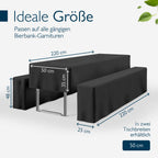 Beautissu Premium Biertischhussen Set – in div. Farben & Größen – Premium M