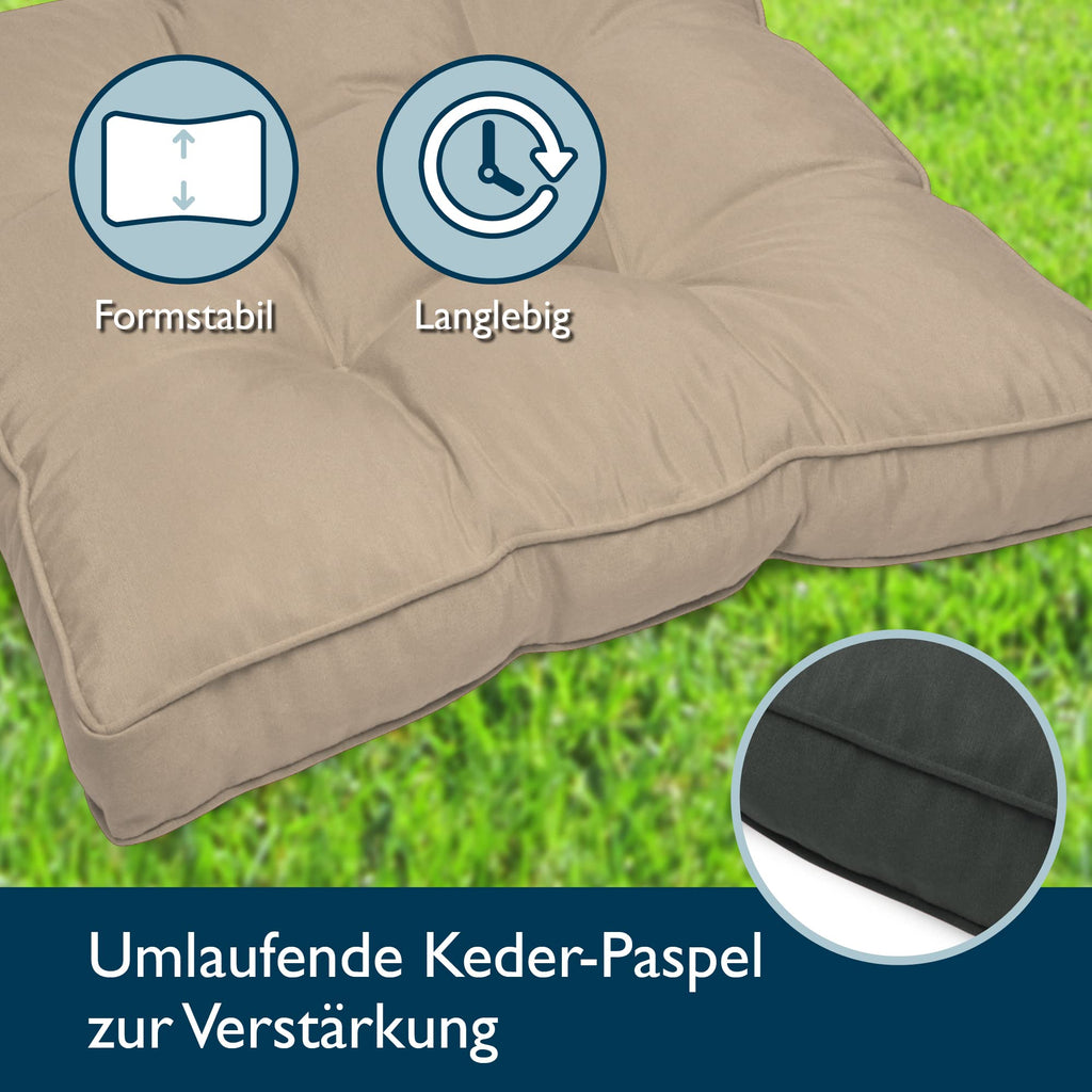 Beautissu Lounge Kissen Outdoor