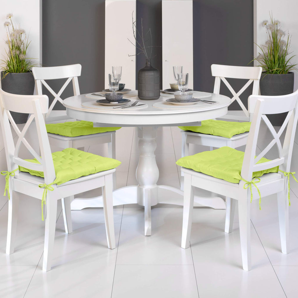 Beautissu 4er Set Stuhlkissen 40x40 cm Lea
