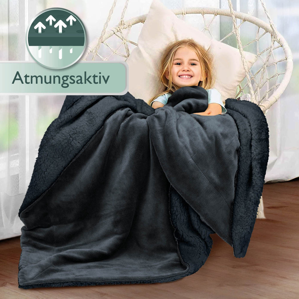 Beautissu Sherpa Decke Alina