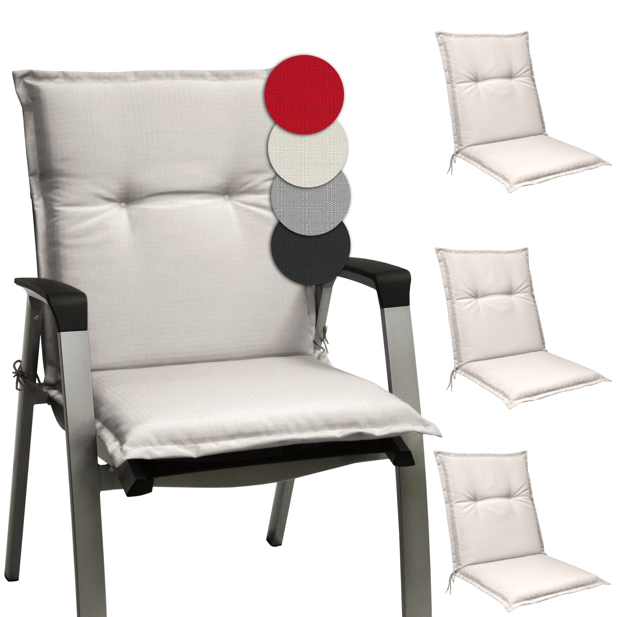 Beautissu Niedriglehner Auflagen 100x50 cm Base NL