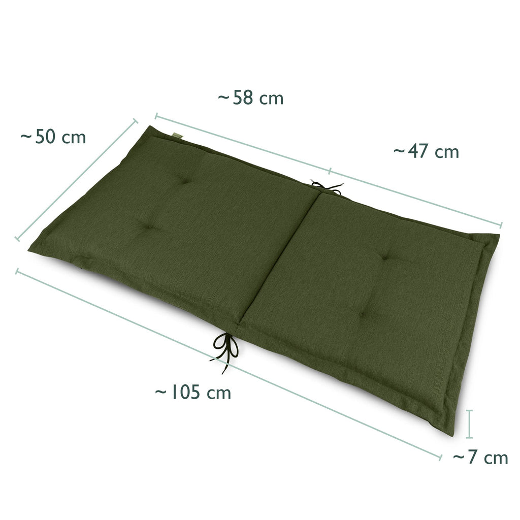Beautissu Premium Gartenstuhlauflage Niedriglehner 105x50x7cm HighLux NL