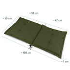 Beautissu Premium Gartenstuhlauflage Niedriglehner 105x50x7cm HighLux NL