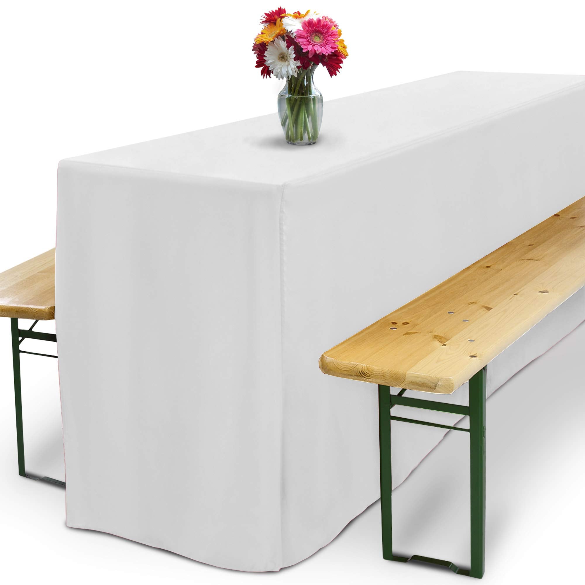 Beautissu 3tlg Hussen Bierzeltgarnitur Set Basic L