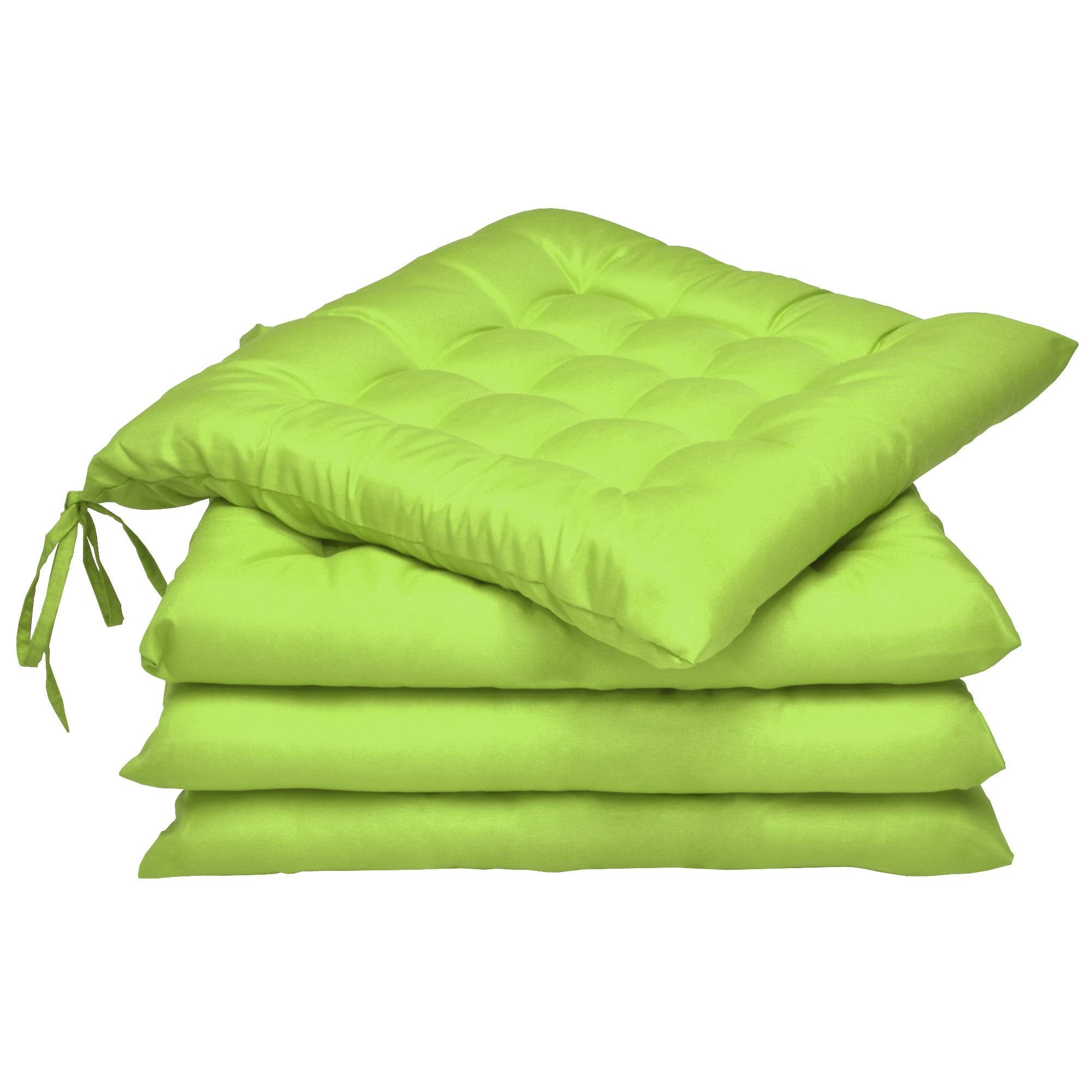 Beautissu 4er Set Stuhlkissen 40x40 cm Lea
