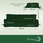 Beautissu Sitzkissen für Hollywoodschaukel 180x50x8cm Flair HS