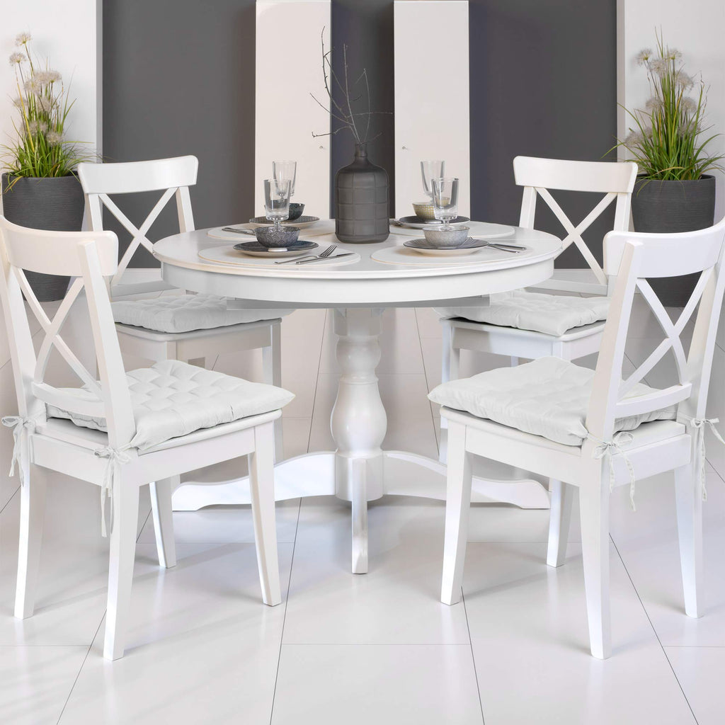 Beautissu 4er Set Stuhlkissen 40x40 cm Lea