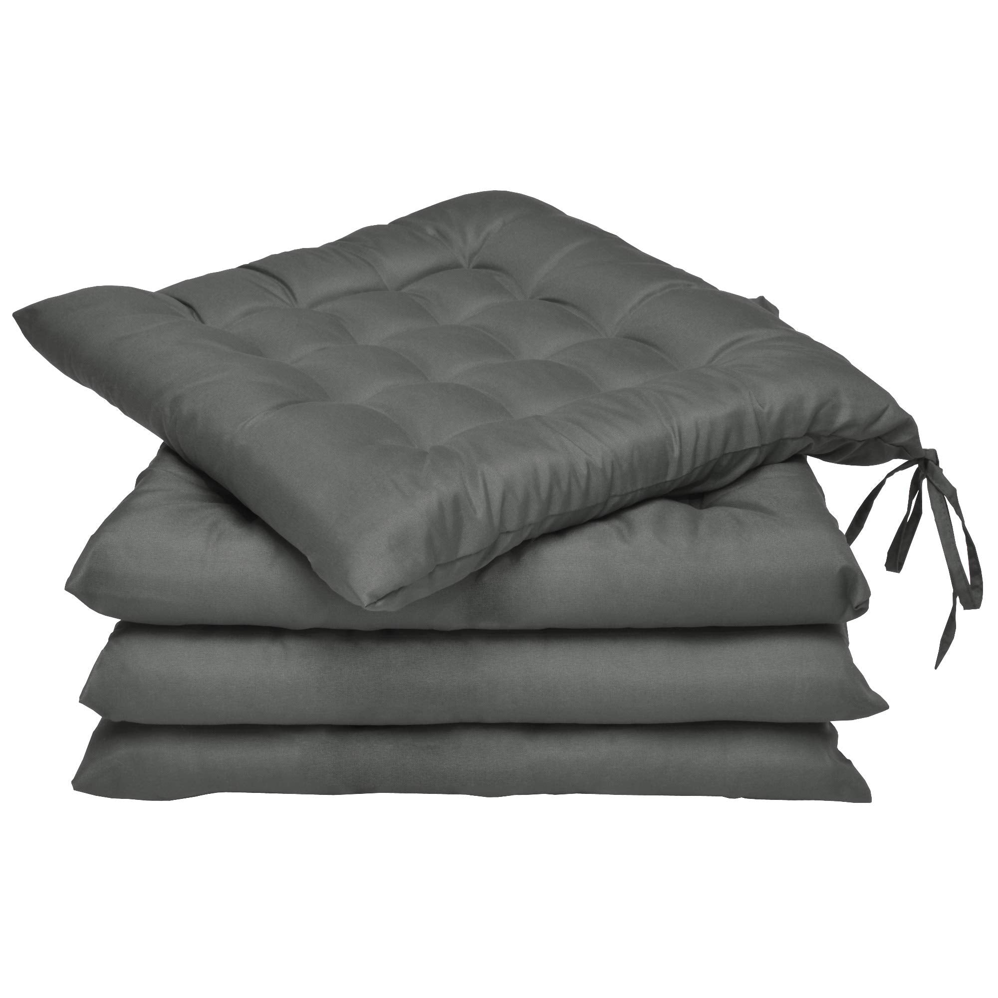 Beautissu 4er Set Stuhlkissen 40x40 cm Lea