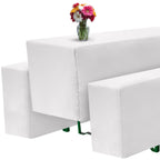 Beautissu Bierbank Hussen & Biertisch Husse Set 3 tlg Basic M