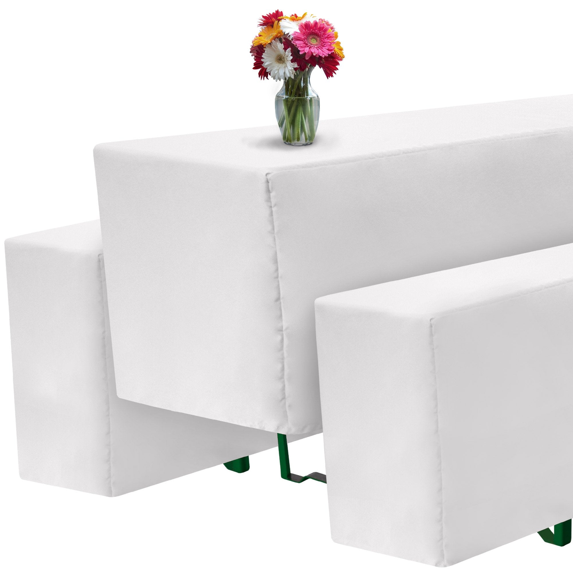 Beautissu Bierbank Hussen & Biertisch Husse Set 3 tlg Basic M