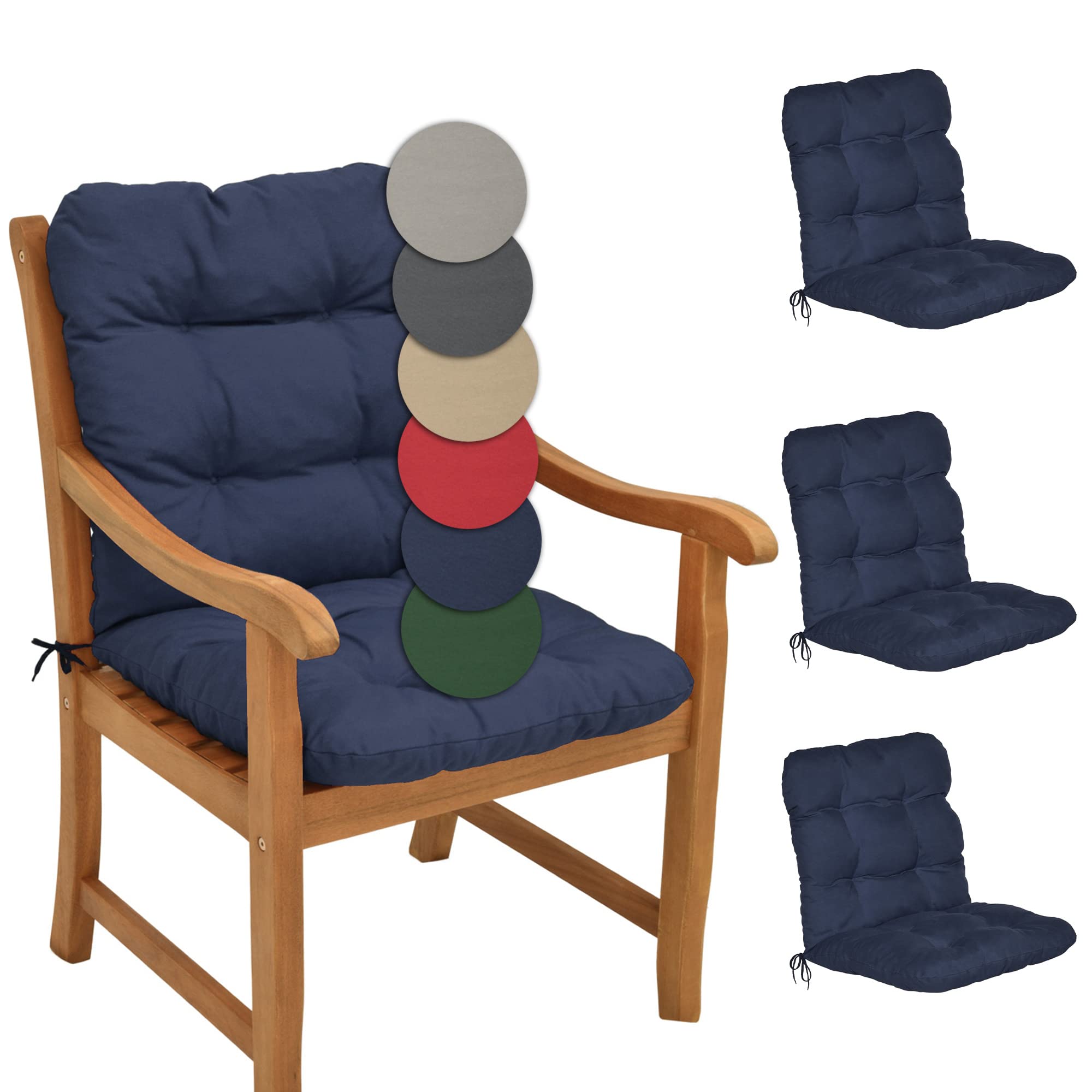 Beautissu Niedriglehner Auflagen Set Flair NL 100x50x8cm