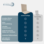 Beautissu Premium Niedriglehner Auflage 100x50cm