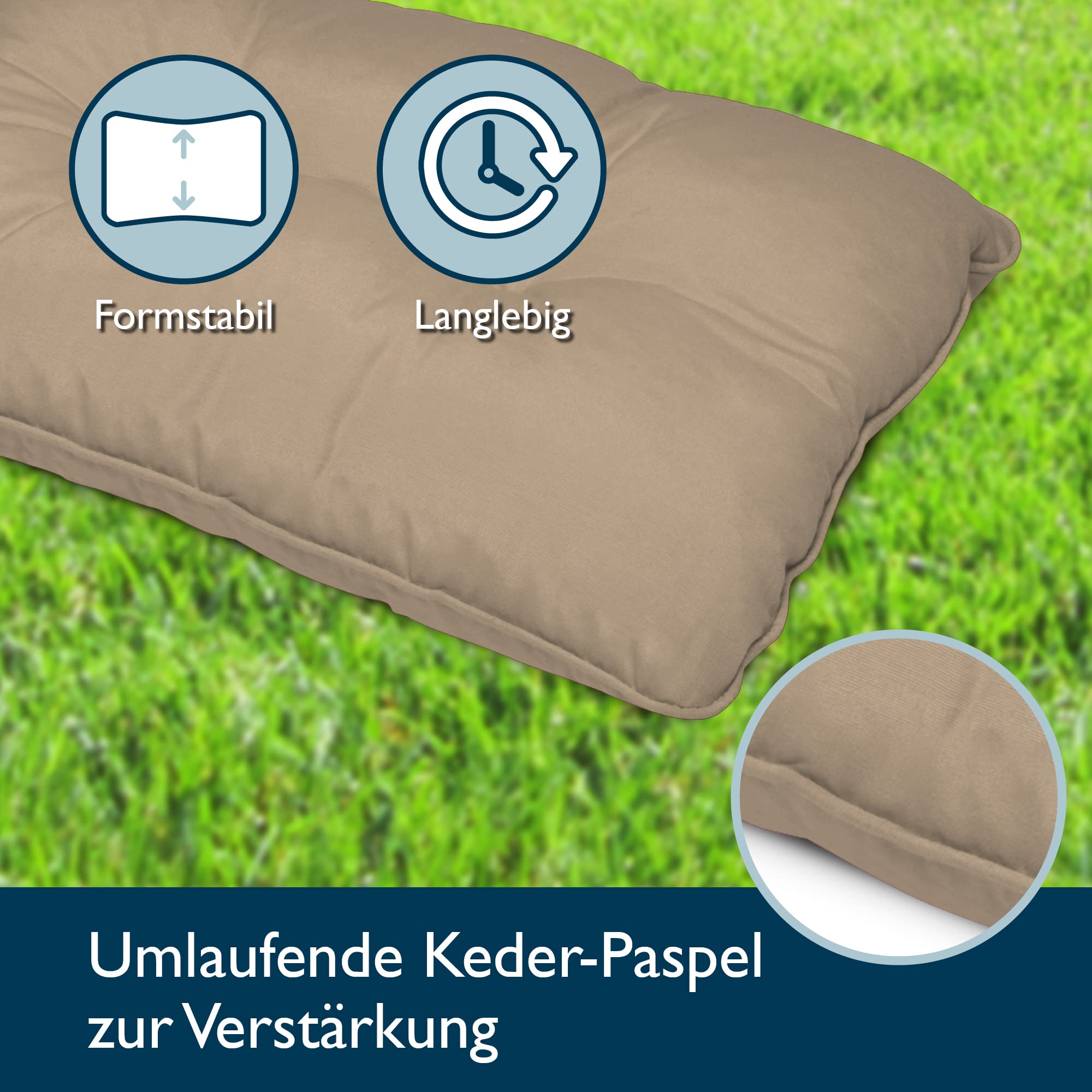 Beautissu Lounge Kissen Outdoor