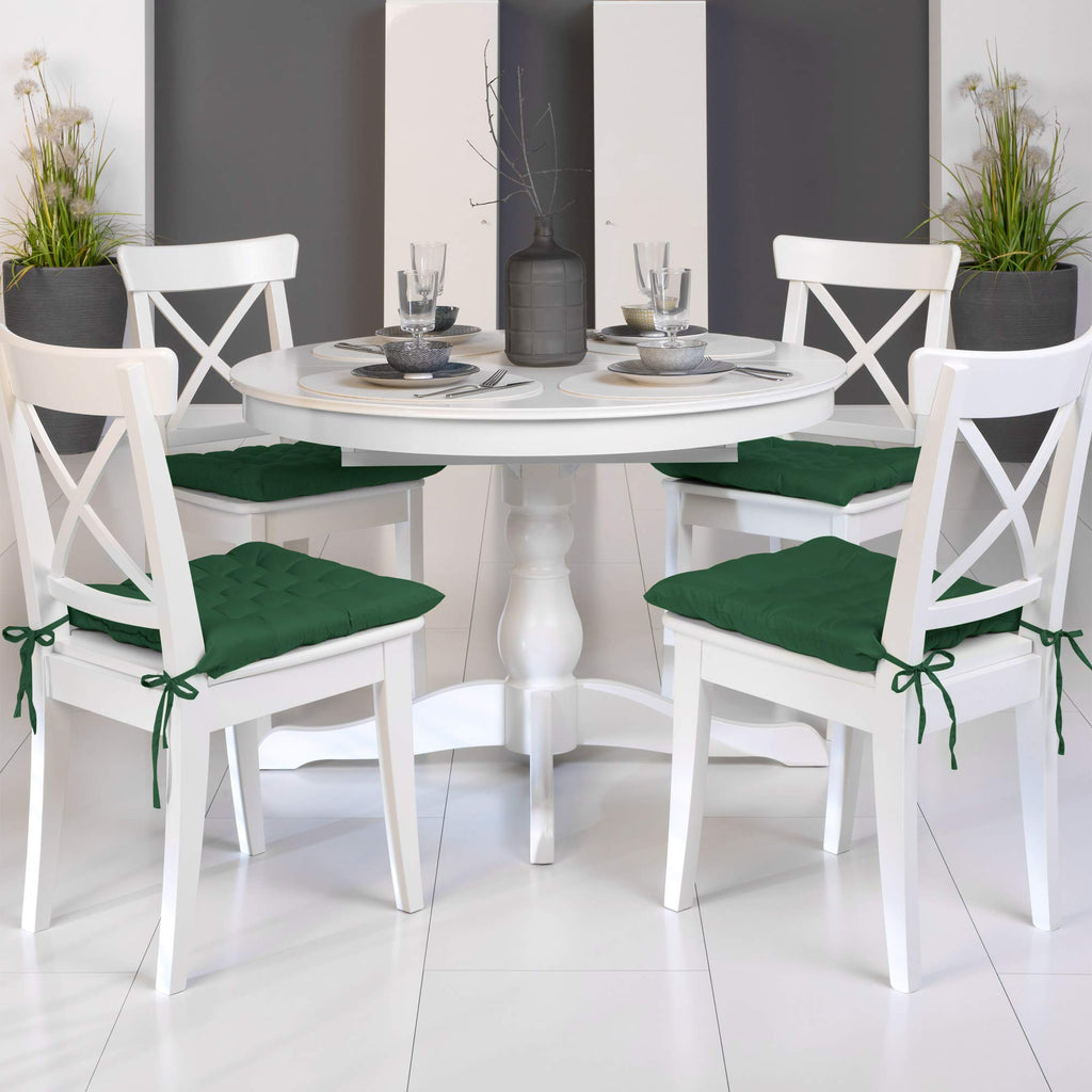 Beautissu 4er Set Stuhlkissen 40x40 cm Lea
