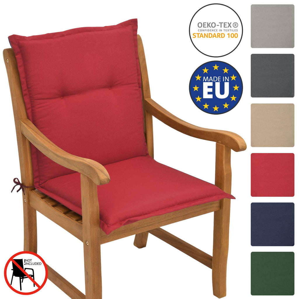 Beautissu Niedriglehner Auflage Gartenstuhl 100x50x6 cm Loft NL