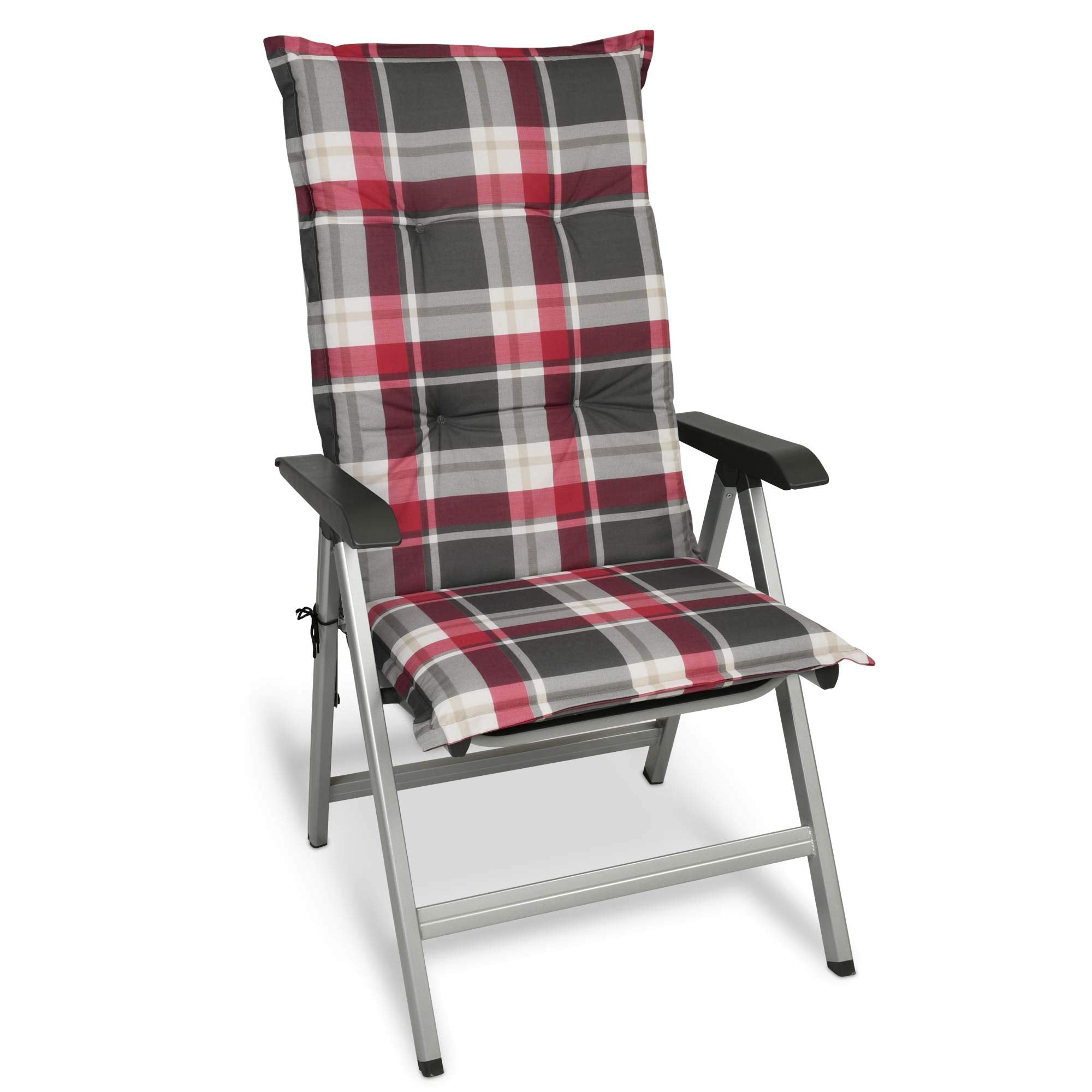 Beautissu Hochlehner Auflage Gartenstuhl 120x50 cm Sunny RO