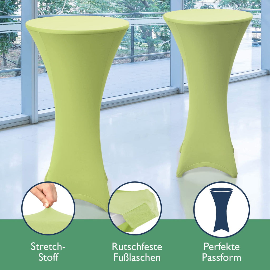 Beautissu 2er Set Stretch Stehtisch Husse Stella