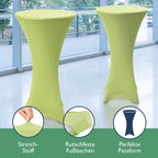 Beautissu 2er Set Stretch Stehtisch Husse Stella