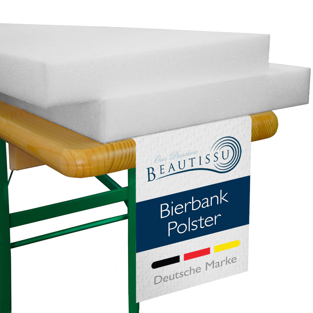 Beautissu 2er Set Bierbank Auflage Schaumstoff