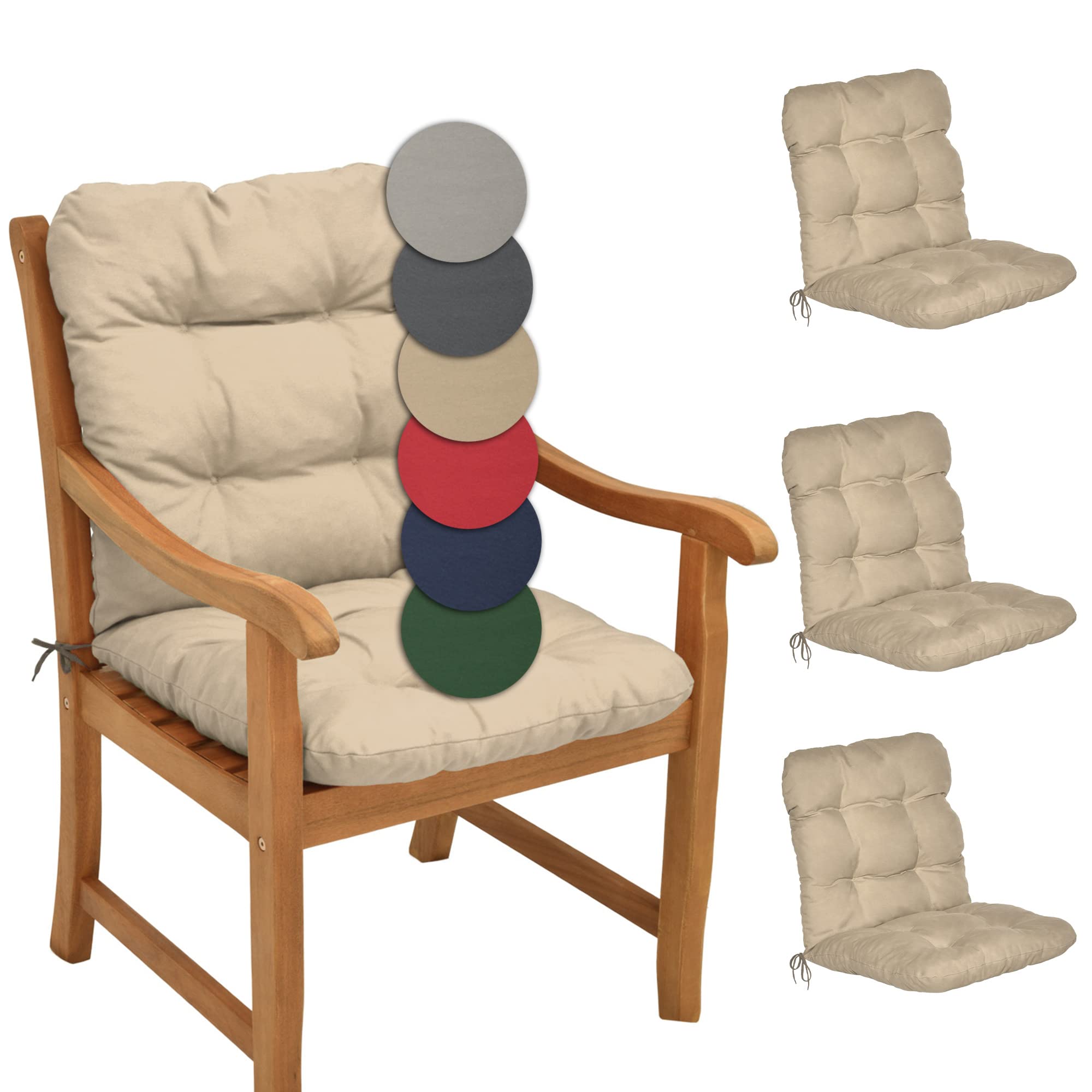 Beautissu Niedriglehner Auflagen Set Flair NL 100x50x8cm