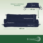 Beautissu Sitzkissen für Hollywoodschaukel 180x50x8cm Flair HS