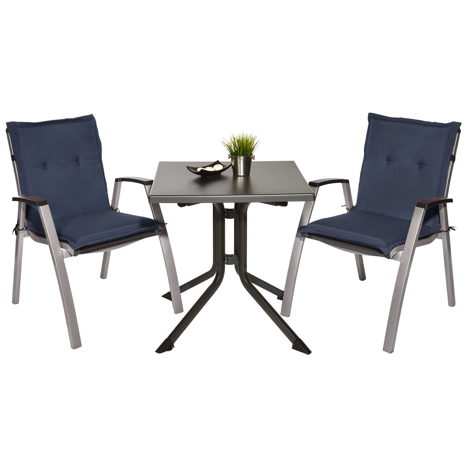 Beautissu Niedriglehner Auflage Gartenstuhl 100x50x6 cm Loft NL