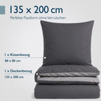 Beautissu Biber Bettwäsche 2tlg Winter Wendebettwäsche 100% Baumwolle
