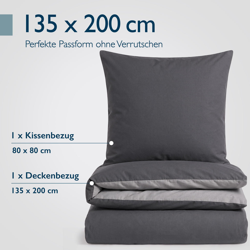 Beautissu Biber Bettwäsche 2tlg Winter Wendebettwäsche 100% Baumwolle