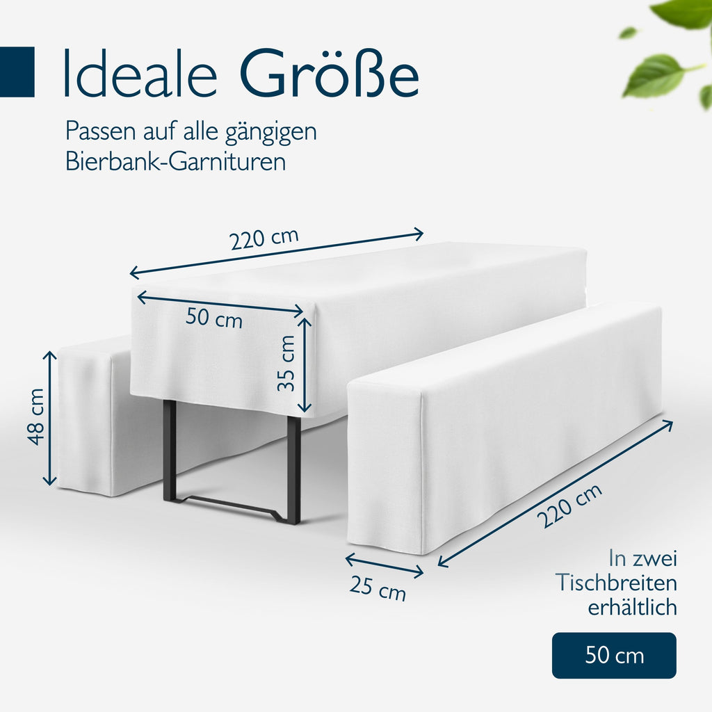 Beautissu Premium Biertischhussen Set – in div. Farben & Größen – Premium M