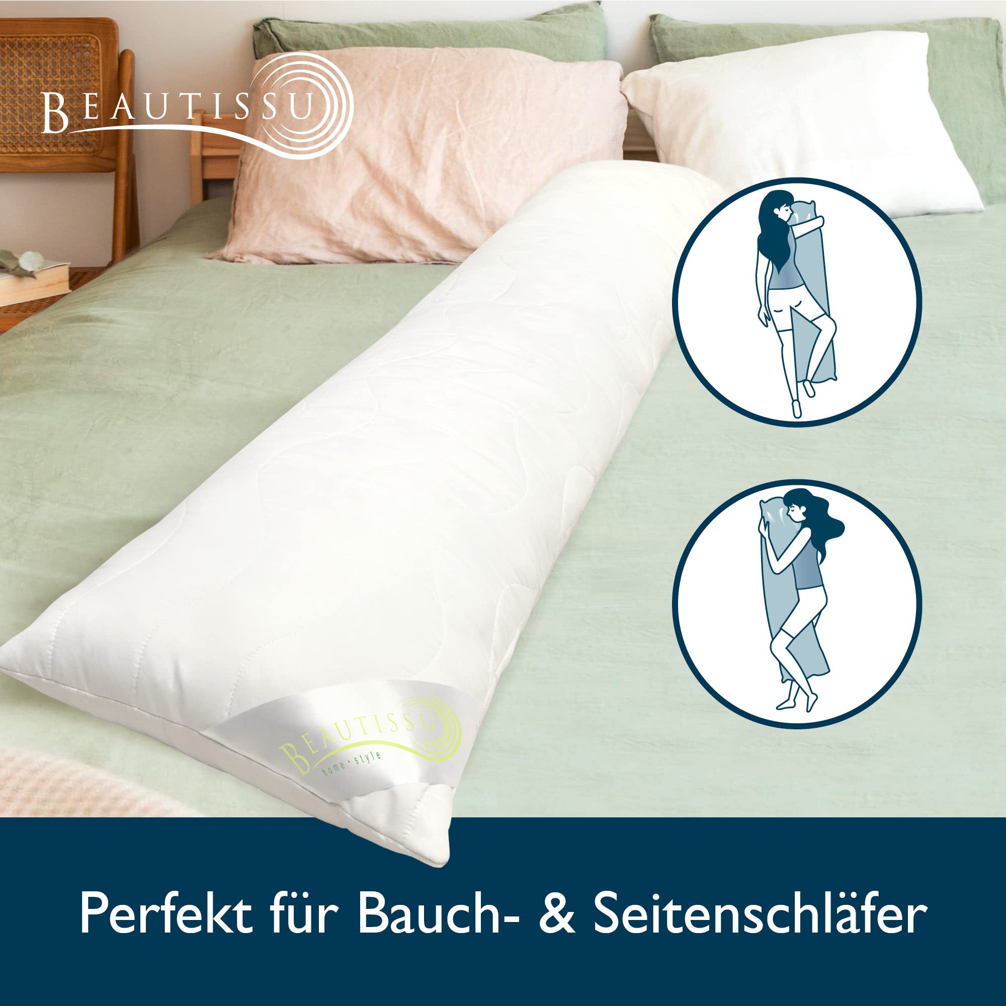 Beautissu Hochwertiges Seitenschläferkissen BeauNuit SK